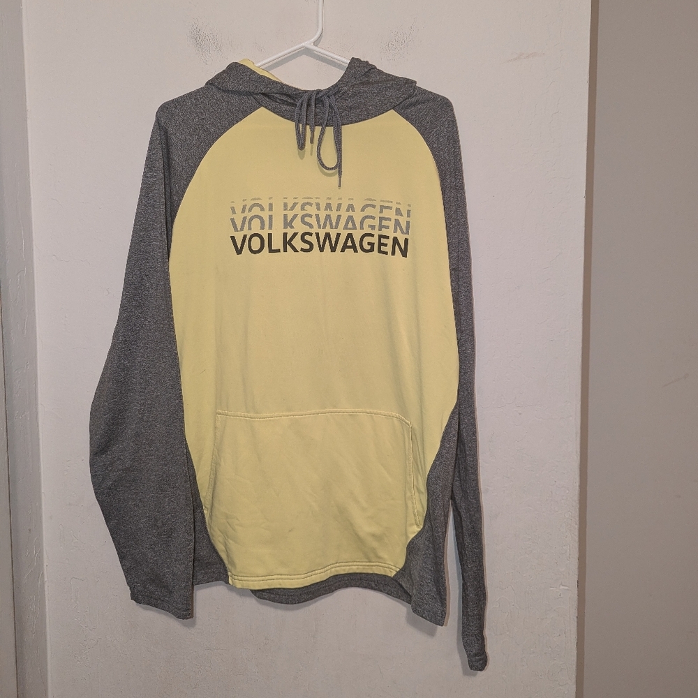 Augusta Sportswear Color Block Grey And Yellow Car Theme Hoodie  Size Large
